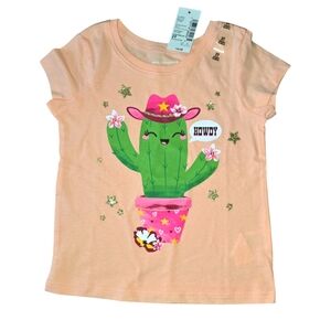 Kids Peach Cactus Graphic Tee